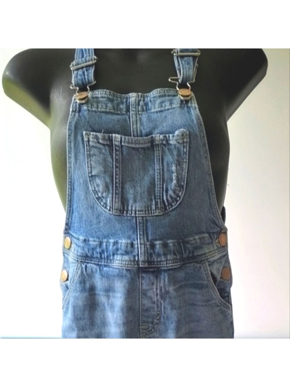 H&M Girls Bib Overall Jeans Size 7
